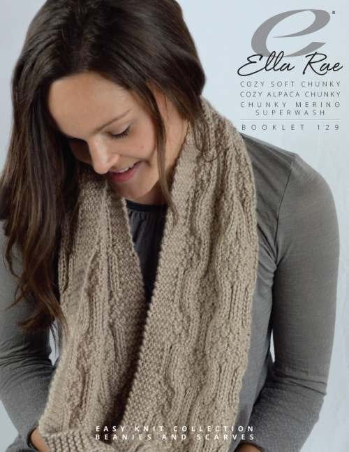 Ella Rae Booklet 129 Easy Knit Collection Beanies & Scarves (Chunky)-Nancy's Alterations and Yarn Shop